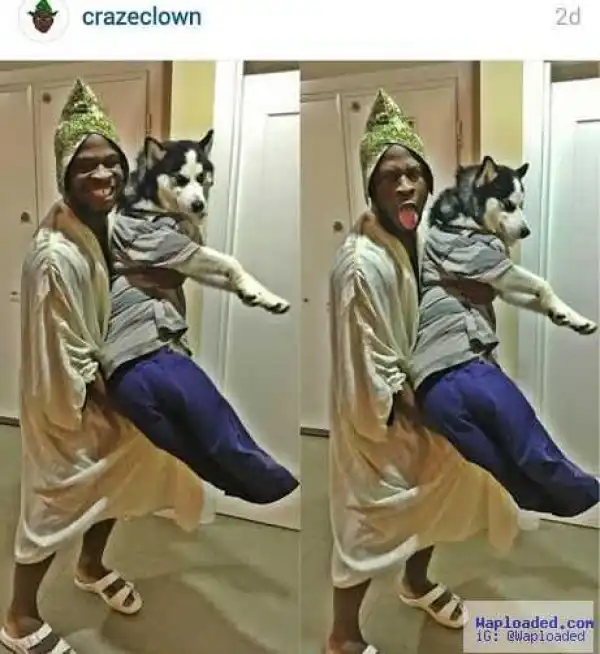 Popular Instagram Comedian, Crazeclown, Posts Funny Photo of His Dog